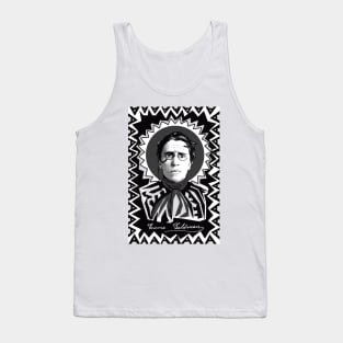 Emma Goldman in Black and White Tank Top